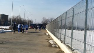 Jucatorii lui Gigi Becali se antreneaza cu spor chiar si pe ger