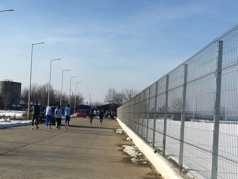 Jucatorii lui Gigi Becali se antreneaza cu spor chiar si pe ger