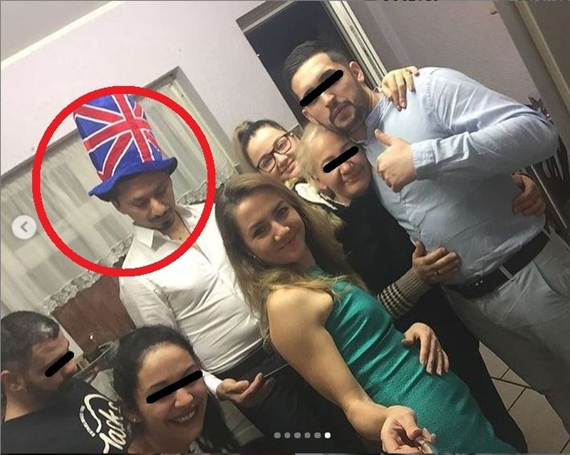 Larisa Vasile, de Revelion, alături de soţul ei (medalion) şi de familie