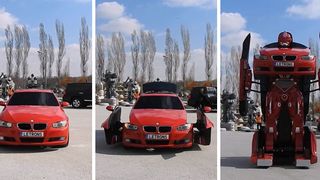 Au transformat un BMW seria 3 intr-un robot. Filmul Transformers pare comedie pe langa monstrul acesta