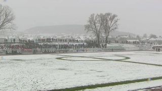 Zapada a intrerupt un meci de fotbal! Partida dintre Sepsi Sf. Gheorghe si Foresta , disputata intr-un cadru spectaculos