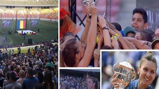 Simona Halep, asteptata de mii de oameni pe Arena Nationala. Campioana a prezentat trofeul de la Roland Garros romanilor