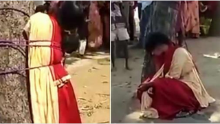 Legată şi biciuită &icirc;n public pentru că nu a vrut să se mărite cu cel ales de familie! A vrut să fuga cu iubitul, dar au pedepsit-o crunt!