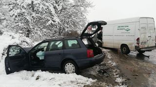 Accident cu victime pe DN1A la intrarea &icirc;n Cristian! Mașinile sunt praf! Neatenția la volan este cauza