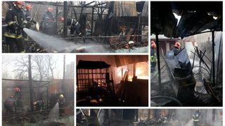 Incendiu &icirc;ntr-un bar din Timișoara! Flăcările s-au extins cu repeziciune