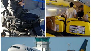 Scandal &icirc;ntr-un avion al companiei Ryanair, după ce echipajul a dat afară din aeronavă un t&acirc;năr &icirc;n scaun cu rotile