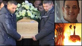 Râuri de lacrimi la înmormântarea românului ars cu oţel topit, în teribilul accident din Italia.  Marian a murit de Crăciun, după 8 luni de chin