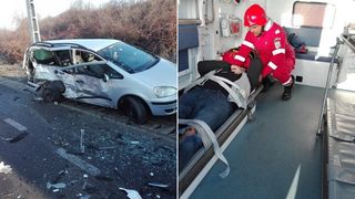 Accident grav în Dolj! Două mașini s-au ciocnit violent. Printre victime se află și un copil