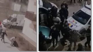 Bătaie cu b&acirc;te și săbii &icirc;n Arad, din cauza unui sărut. Un polițist a fost prins &icirc;n scandal