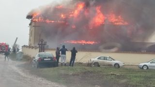 Constanța. Incendiu puternic la chiliile unei mănăstiri
