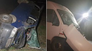 Accident foarte grav &icirc;n Arad! Două microbuze s-au ciocnit duminică noapte
