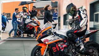 Cătălin Cazacu, savuros după ce a câștigat prima etapă MotoRC: ”Dacă mai erau două ture, leșinam”