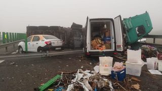 Accident teribil de A2! Pompierii intervin de urgență