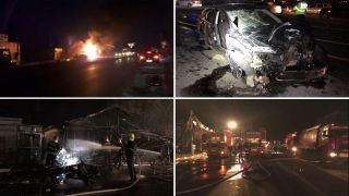 Incendiu la un restaurant din localitatea Afumaţi! Focul a izbucnit după ce o maşină a intrat într-o ţeavă de gaz