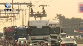 VIDEO | Prima autostrada electrica pentru camioane, inaugurata in Germania