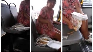 Scandal într-un autobuz din Oradea. O femeie care mânca pe un scaun a fost dată jos pentru ca murdărise tot în jur