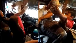 Șofer de autobuz, bătut de soție la volan, în văzul tuturor. Ce a declanșat scandalul