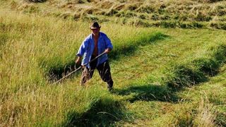 Un bătr&acirc;n din Dumbrava Roșie a cosit p&acirc;nă a murit! După două zile de muncă a făcut infarct