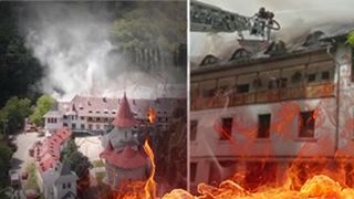 VIDEO | Incendiu de amploare la o mănăstire din Alba