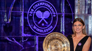 Simona Halep şi Novak Djokovici s-au fotografiat &icirc;mpreună cu trofeele c&acirc;ştigate la Wimbledon