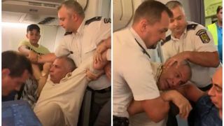 Scandal cu pumni și urlete la bordul unui avion Tarom. Reacția companiei - VIDEO