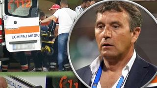 Meciul Dinamo - Craiova a fost &icirc;ntrerupt! Antrenorul de la Dinamo, luat de urgență cu ambulanța