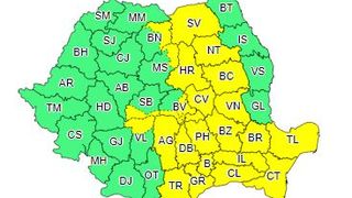 Atenționare cod galben de ploi puternice