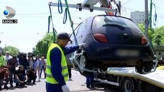 VIDEO | Începe ridicarea mașinilor parcate ilegal în București