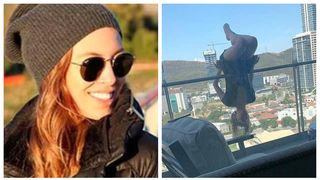 O tânără a căzut de la balcon, în timp ce făcea yoga. Momentul a fost imortalizat într-o fotogragfie