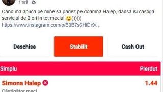 Mircea Badea a pierdut 5.000 de lei din cauza Simonei Halep