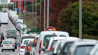 Coloane de autovehicule pe DN 1, pe Valea Prahovei