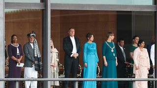 Cum s-a &icirc;mbrăcat Carmen Iohannis la ceremonia de &icirc;ntronare a &icirc;mpăratului Japoniei