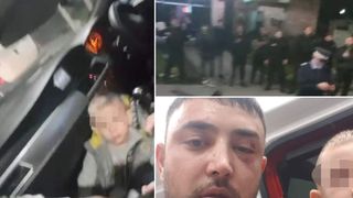 Scene șocante &icirc;n care un copil de trei ani este gazat de agenţii unei firme de pază din Caracal. Tatăl este bătut &icirc;n fața lui, pe stradă