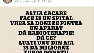 Gabriela Firea - mesaj ofensator la adresa spitalului pentru copii bolnavi de cancer