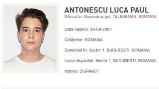 Poliţia Capitalei cere sprijin pentru găsirea unui băiat de 15 ani care a plecat, &icirc;n urmă cu două zile, din curtea unui liceu din Sectorul 1