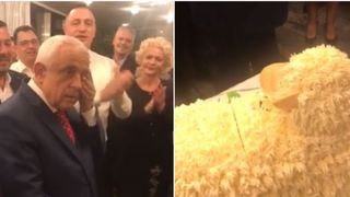Daea a primit, de ziua lui, un tort în formă de oaie, la Arad