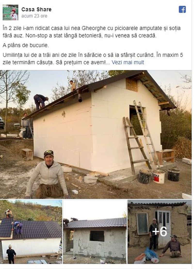 Doi soți supraviețuiau în condiții inumane: bărbatul are picioarele amputante, femeia nu aude, iar locuința este pe cale de a se prăbuși