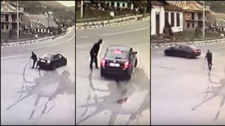 Bătr&acirc;n lovit și abandonat de o șoferiță