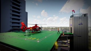 Imagini spectaculoase cu primul elicopter de pe heliportul Spitalului Universitar din București