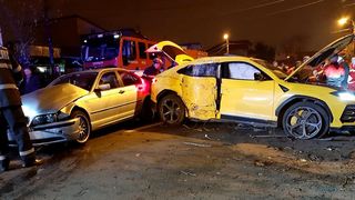 Accident violent &icirc;n Capitală: daună totală pentru un Lamborghini de peste 200.000 de euro