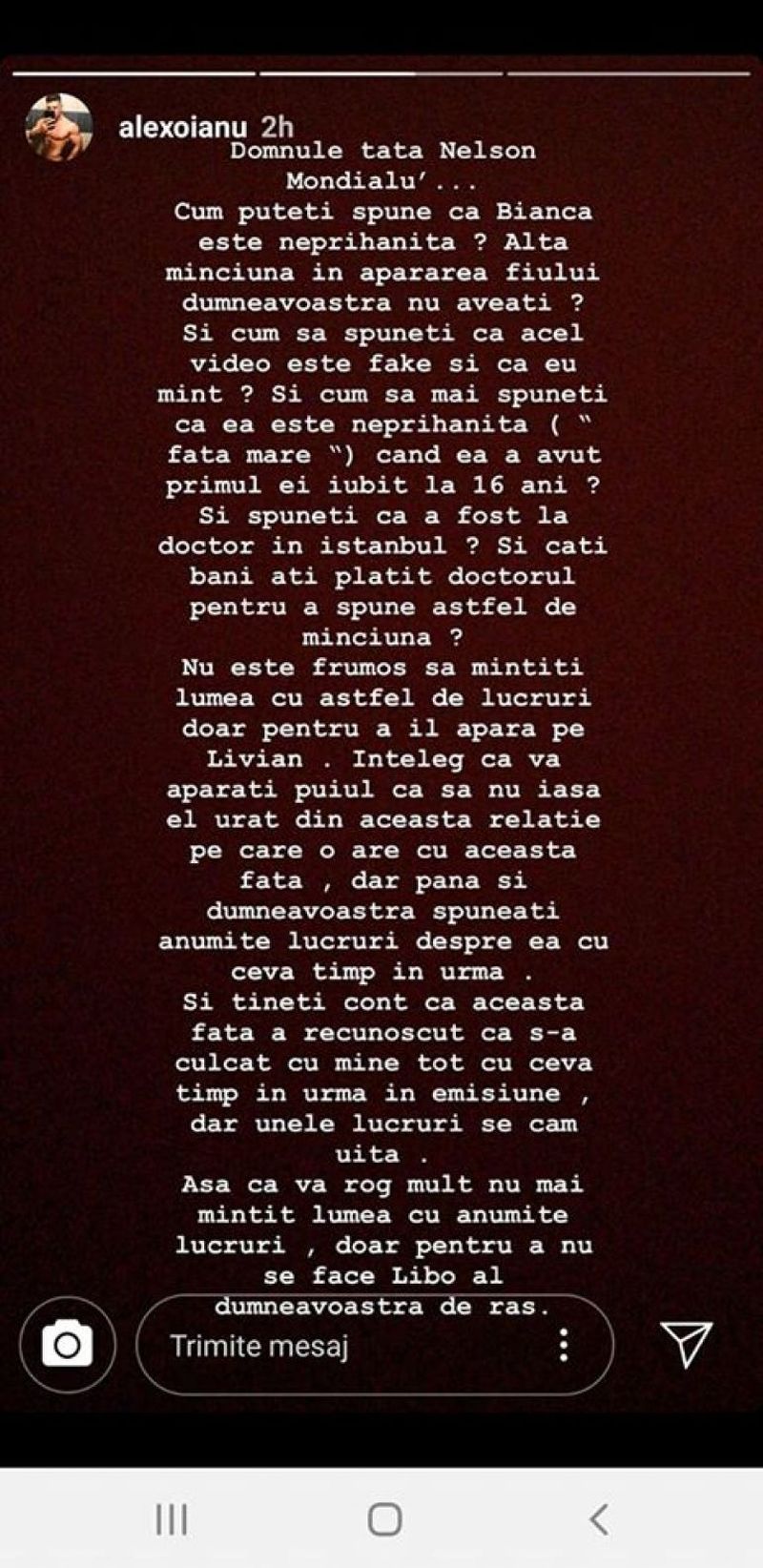 Război între concurenții de la Puterea Dragostei: Alex Oianu, atac la adresa lui Nelson Mondialu, din cauza Biancăi Comănici. ”Această fată a recunoscut că s-a culcat cu mine”