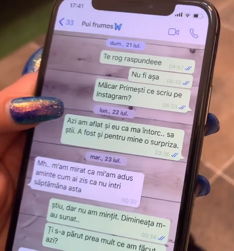 Livian de la „Puterea Dragostei”: „Dacă erai insistentă nu aveai șanse, te expediam”. Cuplul a făcut public primele mesaje dintre ei doi 