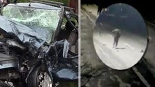 VIDEO | Imagini ireale cu un t&acirc;năr care supraviețuiește după ce se rostogolește cu mașina zeci de metri