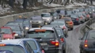 Trafic aglomerat pe sensul spre Capitală al DN 1 Braşov - Bucureşti