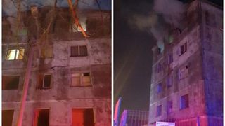 Bărbat carbonizat &icirc;ntr-un incendiu la "blocul fantomă" din Iași