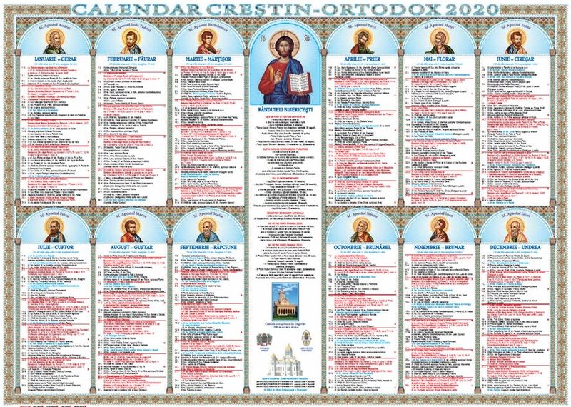 Calendar ortodox februarie 2020