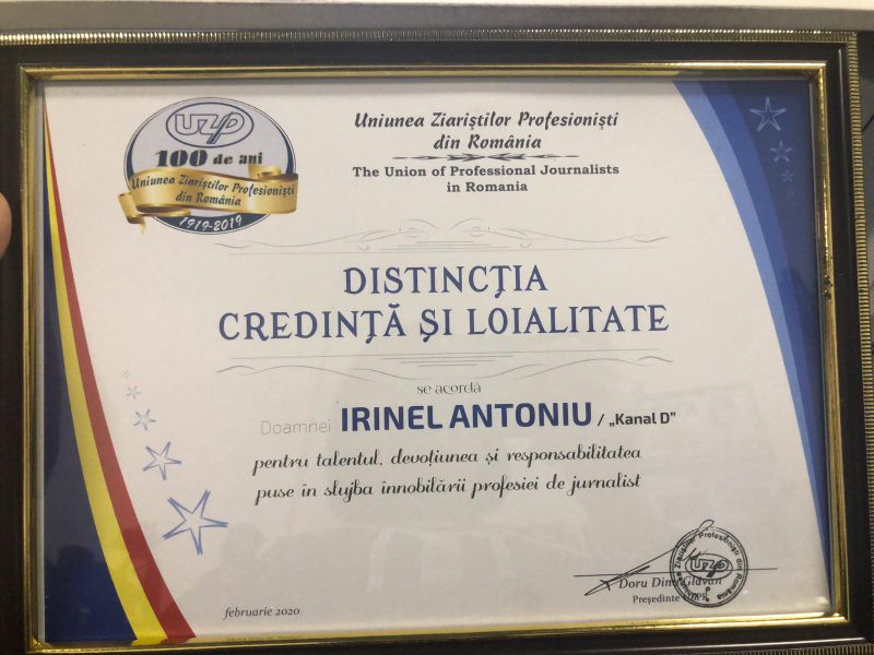Jurnalist Kanal D - Irinel Antoniu