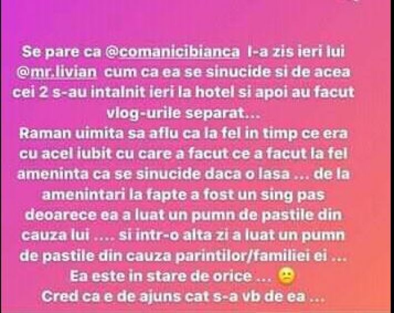 Bianca de la „Puterea Dragostei” vrea să se sinucidă