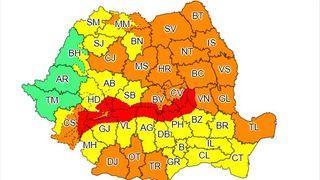 ANM a actualizat avertizările meteorologice. Mai multe județe, sub cod portocaliu de vânt puternic