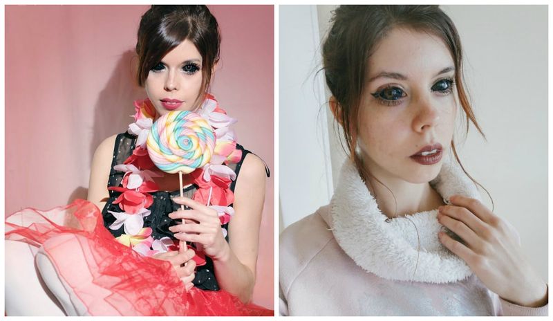 A orbit imediat după ce și-a vopsit ochii